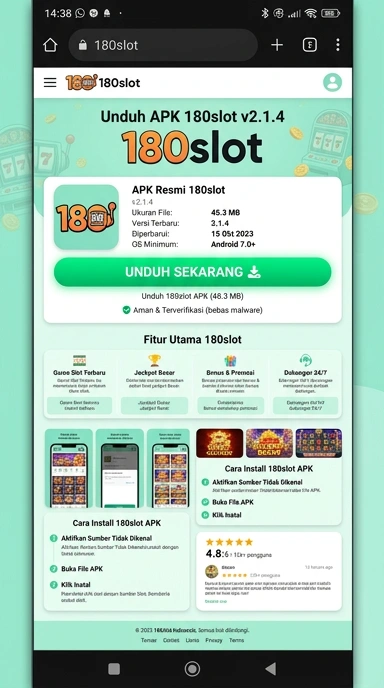 Unduh APK 180slot Terbaru untuk Pengguna Android