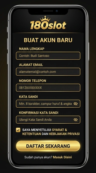 Cara Mudah Membuat Akun 180slot untuk Pemain Baru
