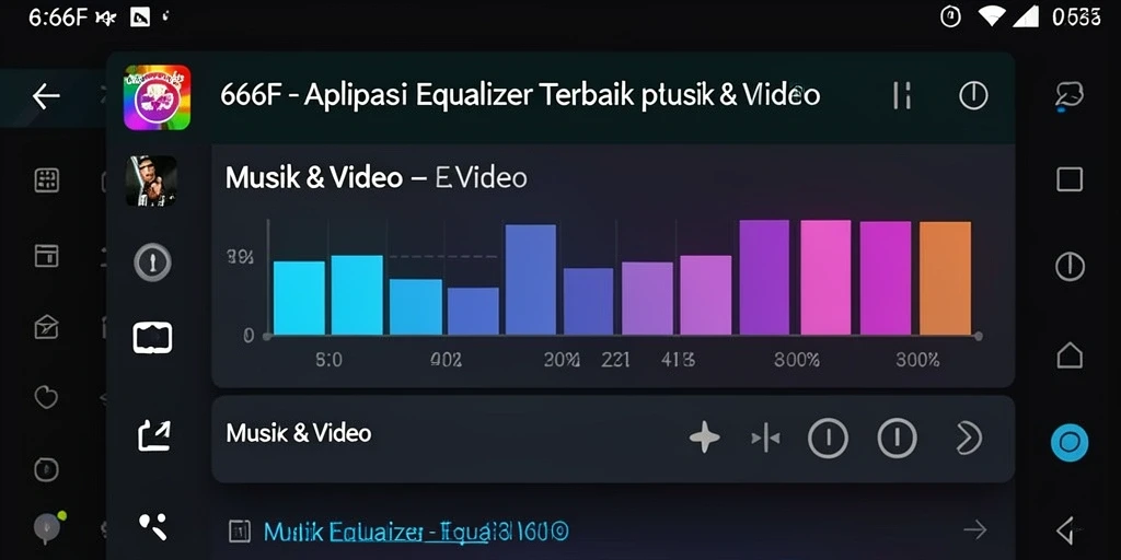 Antarmuka aplikasi equalizer 666F yang tampak modern dan intuitif.