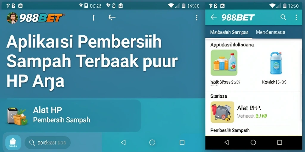 Antarmuka utama aplikasi 988BET untuk pembersihan sampah.