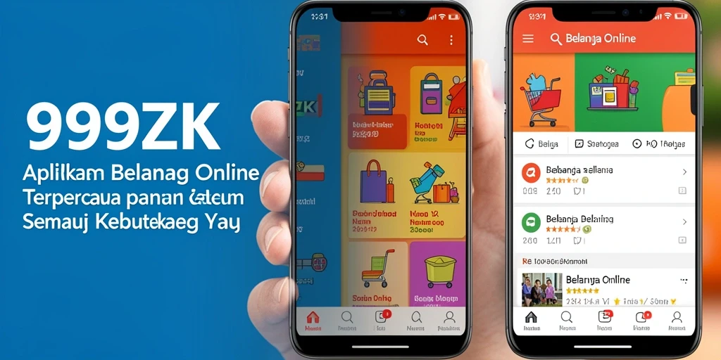 Antarmuka aplikasi 999ZK yang user-friendly untuk Belanja Online.