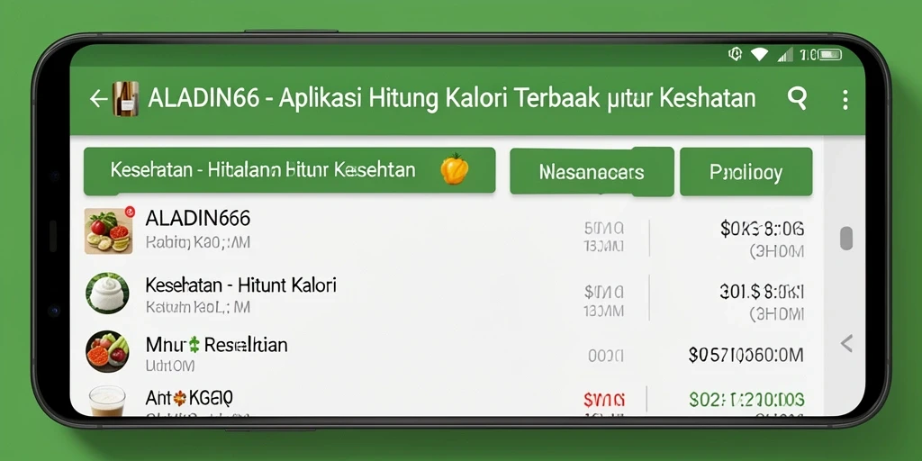 Tampilan antarmuka ALADIN66 untuk hitung kalori yang mudah dan informatif.