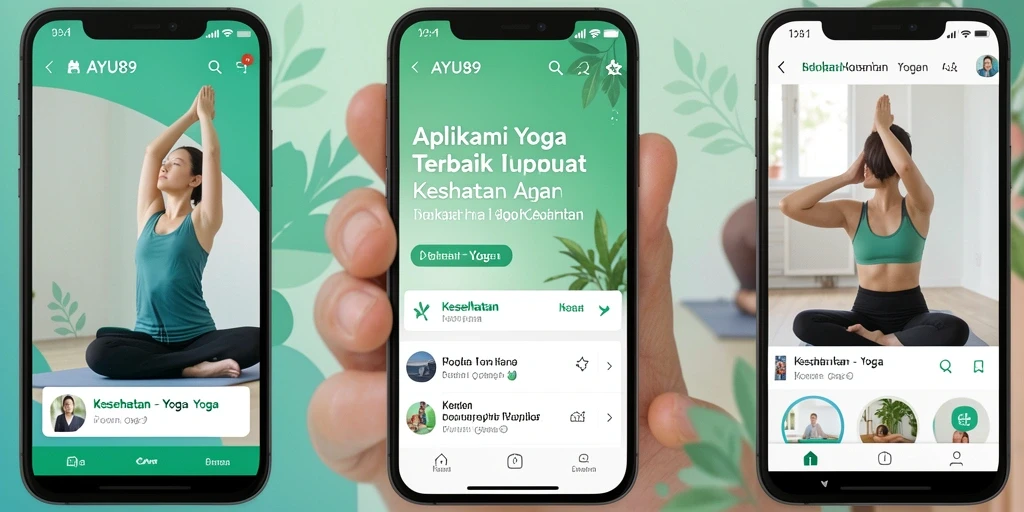 Antarmuka AYU89 menunjukkan panduan langkah-demi-langkah untuk Yoga.