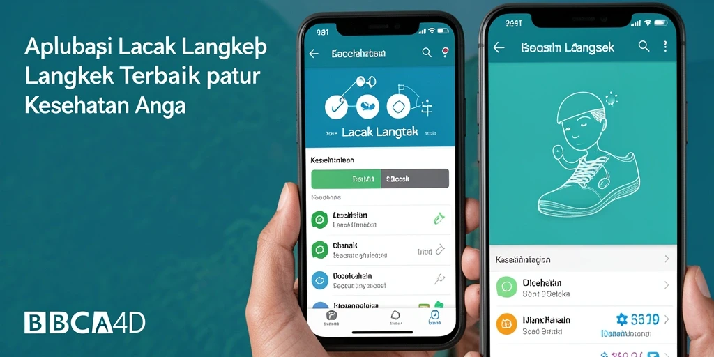Antarmuka aplikasi BBCA4D yang intuitif untuk pelacakan langkah.