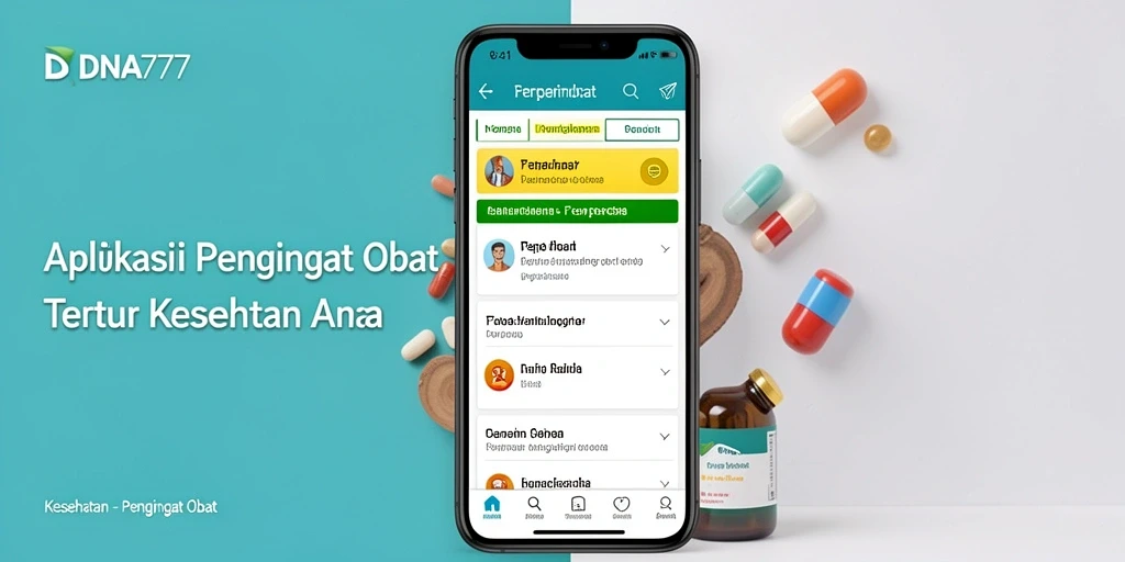 Tampilan antarmuka <strong>DNA777</strong> yang ramah pengguna dan fungsi pengingat obat.