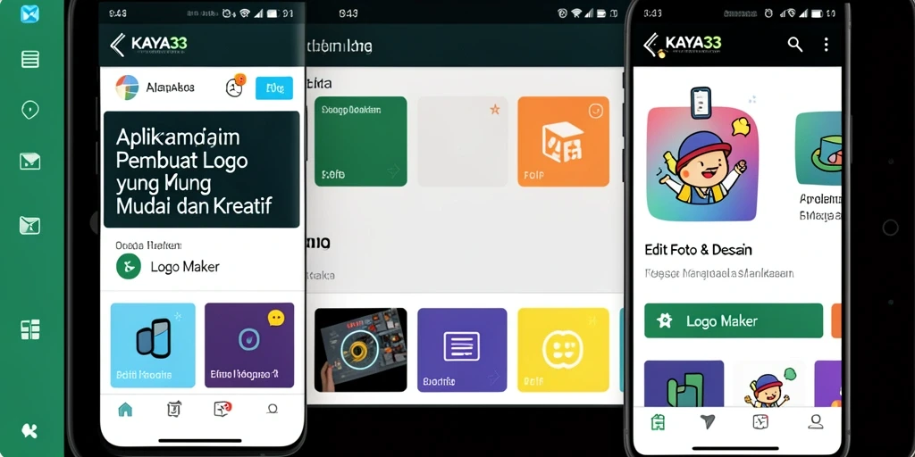 Antarmuka KAYA33 yang user-friendly untuk desain logo.